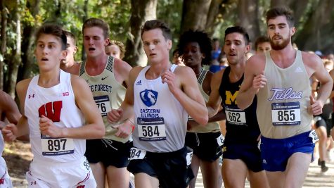 Number 584, Dustin Hatfield a redshirt senior runs in the NCAA Cross Country Championship last year, Nov. 20, in Apalachee State Park in Tallahassee, Fla. Hatinfield ran the 10K and placed 77 with a time of 29:59.9, where he became the second highest Eastern finisher in school history. 