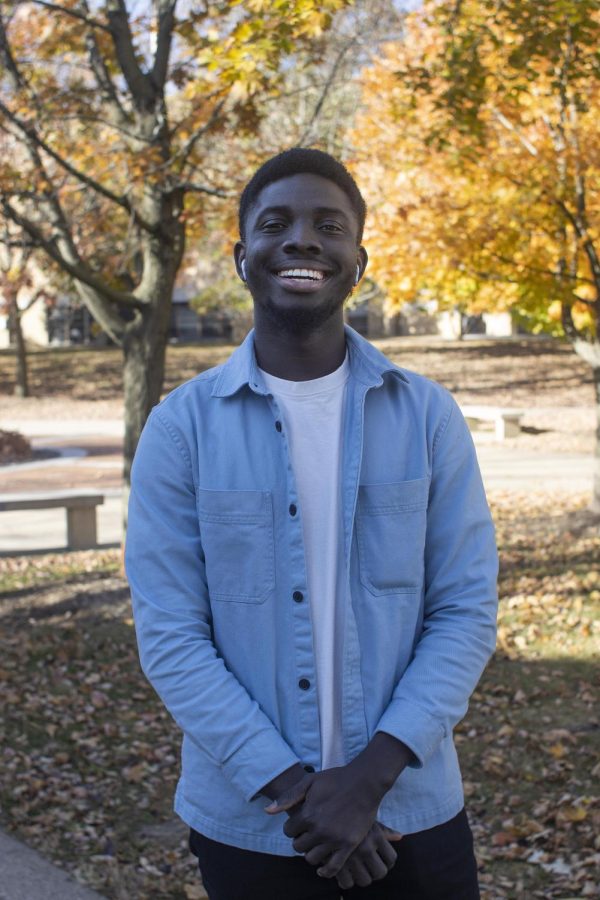 Kingsford Onyina, an economics grad student, poses for a picture for a story about personal ghost story experiences.