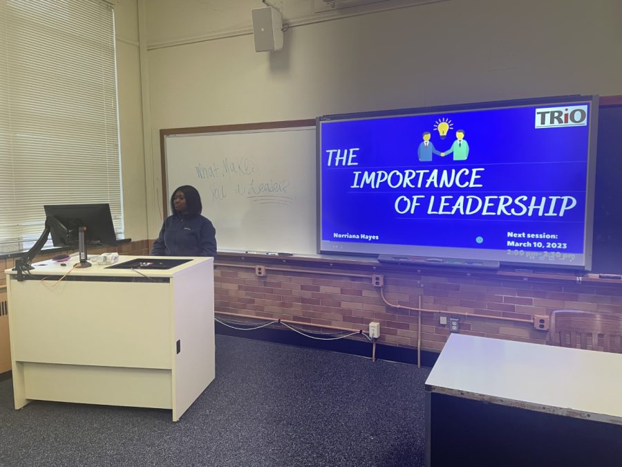 TRIO held a presentation about the importance of leadership Thursday afternoon in McAfee.