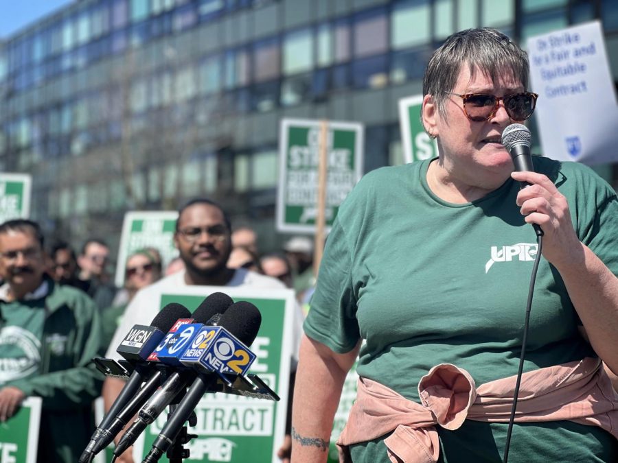 President of EIU-UPI Jennifer Stringfellow speaks at Governors State Universitys first day of strikes at University Park Tuesday.