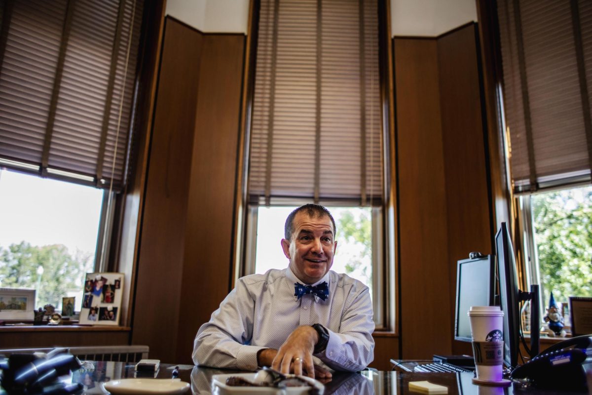 In his Old Main office, University President Jay Gatrell said his goals for the school year are to have employees and students be successful and reach their goals. Creating a culture of care for our students and creating a culture of care for our employees. 
