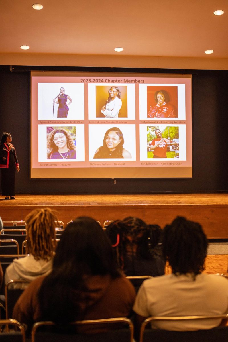 Delta Sigma Theta Sorority, Incorporated introduces six of their chapter members for the 2023-2024 year at Martin Luther King Jr. University Union on Eastern Illinois University campus Wednesday Evening.