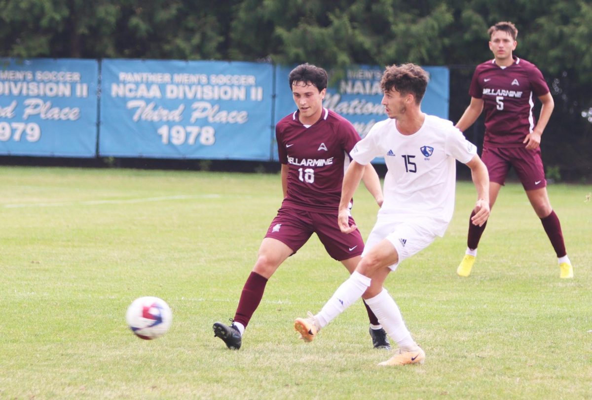 Forward Maxwell Allen plays vs. Bellarmine Saturday afternoon. The Panthers lost 2-0 at Lakeside Field. 