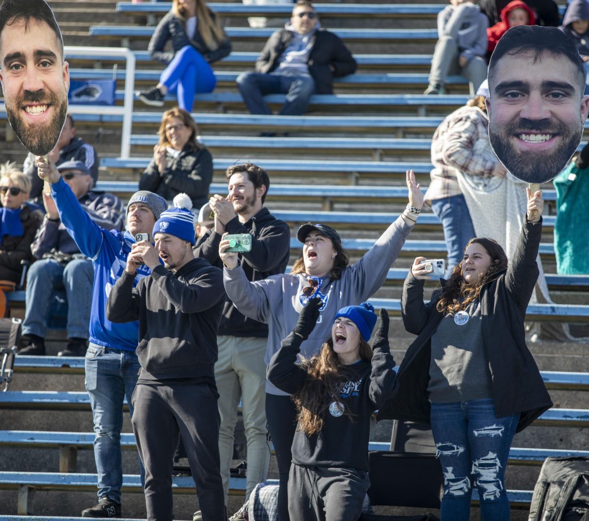Eastern Illinois parents and family members cheer as their seniors are called during Senior Day during the Panthers game against Tennessee State Tigers held at OBrien Field  saturday afternoon.