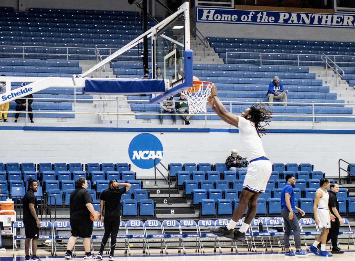 Guard Jaylin Gibson (24) warms up before their IUPUI game Thursday night. The Panthers won 75-58 against the Jaguars.