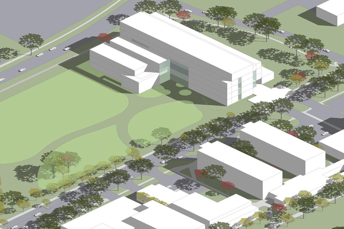Eastern plans on building a new academic science building in the empty lot outside the Tarble Arts Center. 