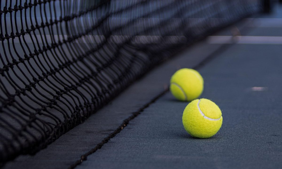 Tennis ball by the nets at the Darling Courts Wednesday afternoon