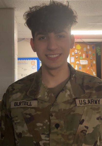 Charlie Burtell, student at Eastern Illinois University,  freshman, business analytic major who is also is in ROTC at EIU, Lawson Hall on the Eastern Illinois University campus, Charleston, Ill.