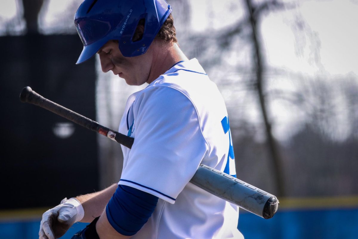 Mens Baseball team infield senior Cade Zalewski, plays against Bellarmine at  Coaches Stadium on March 12, 2024.