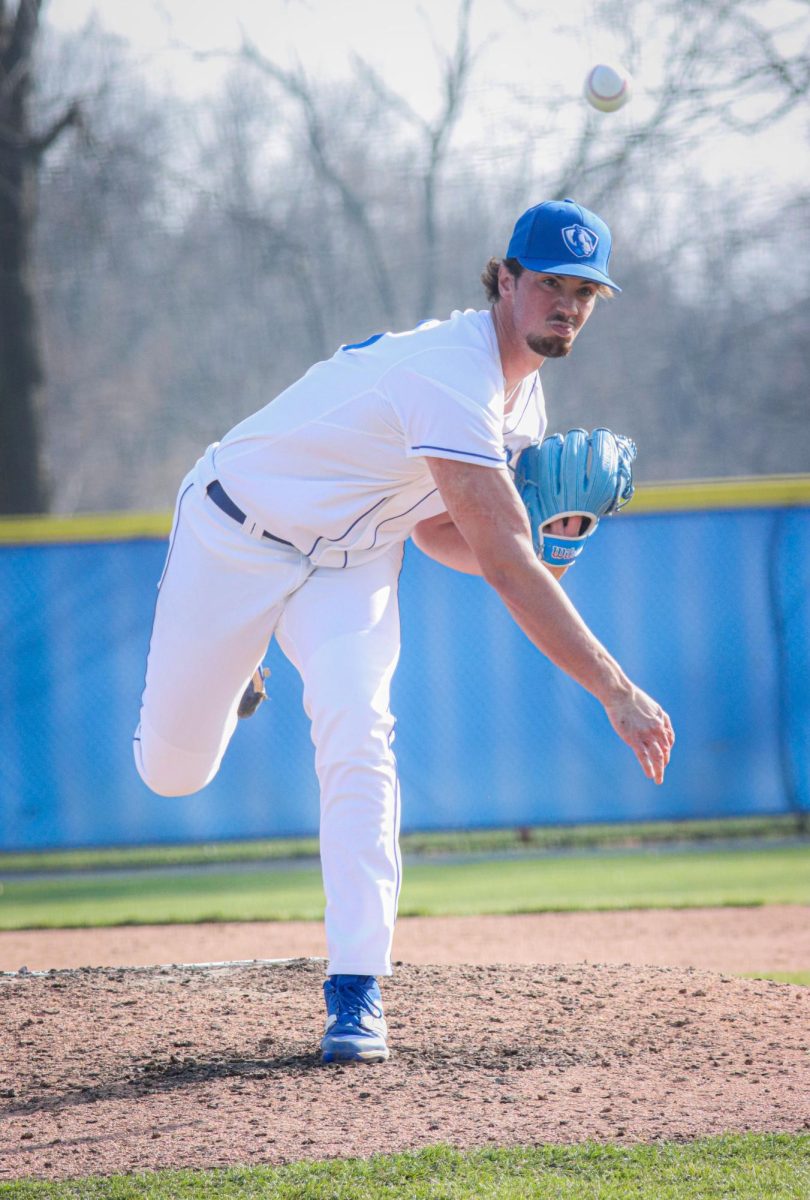 Mens+Baseball+junior+right-handed+pitcher%2C+Elijah+Green+throws+the+ball+to+the+batter%2C+during+the+game+against+Bellarmine+at++Coaches+Stadium+on+March+12%2C+2024
