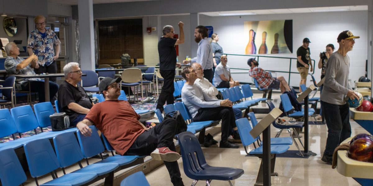 Faculty members of Eastern Illinois University come together for a night of bowling on Monday, Sept. 8, 2025 in the bowling alley under the Martin Luther King Jr. University Union on EIU's campus in Charleston.