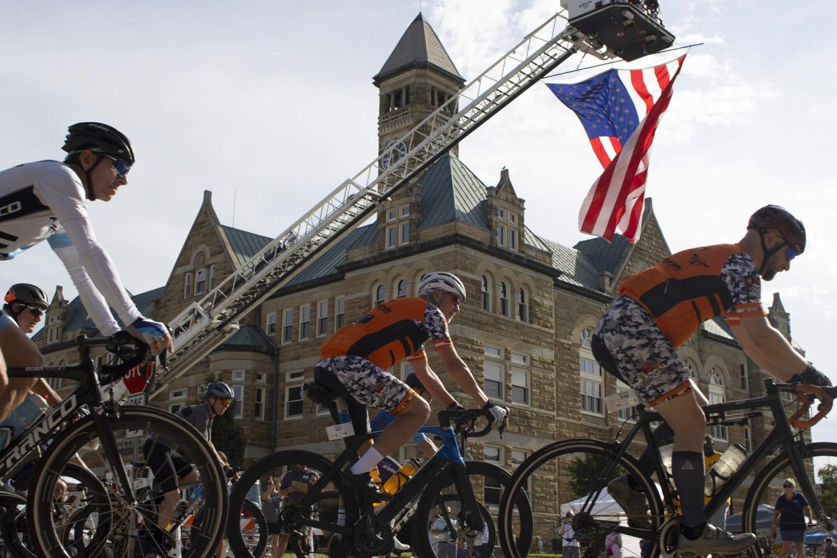 Tour de Charleston cyclists raced off for the course on Saturday, June 13, 2026, in Charleston, Ill. There were 135 pre-registered cyclists, according to Charleston Area Chamber of Commerce President and CEO Colleen Peterlich.